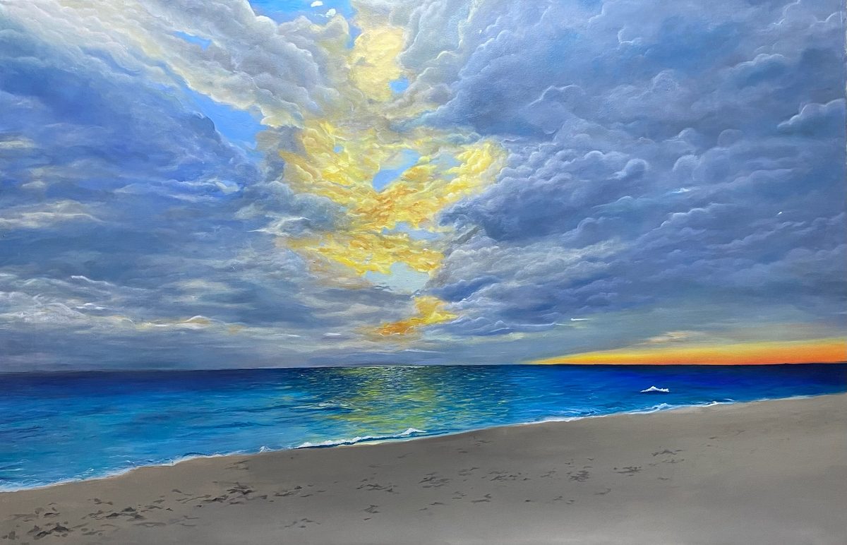 White Sands Beach, San Salvador — a painting by Ivy Wolf
